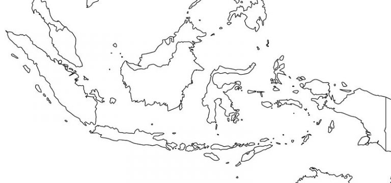 Peta Indonesia  Untuk Digambar dan Diwarnai Ukuran  Besar