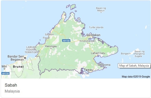 Gambar Peta Sabah Map Malaysia