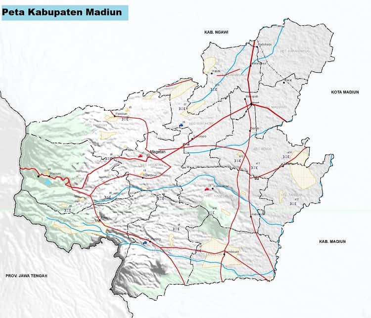 Peta Administrasi Kabupaten Madiun