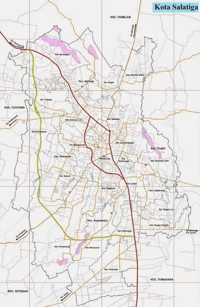 Peta Administrasi Kota Salatiga
