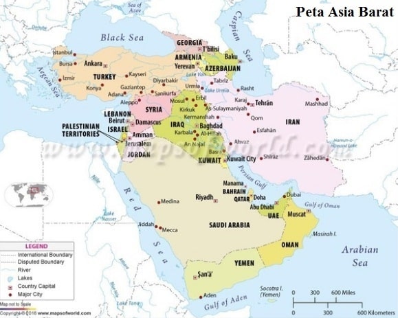 Peta Asia Barat