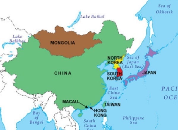 Peta Asia Timur