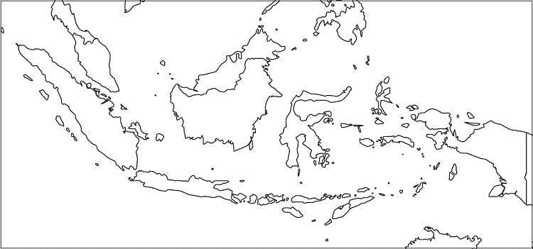 Peta Indonesia Hitam Putih Lengkap