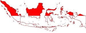 Peta Indonesia PNG Gambar HD Lengkap Hitam Putih (White)