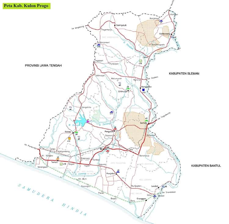 Peta Jalan Kabupaten Kulon Progo HD