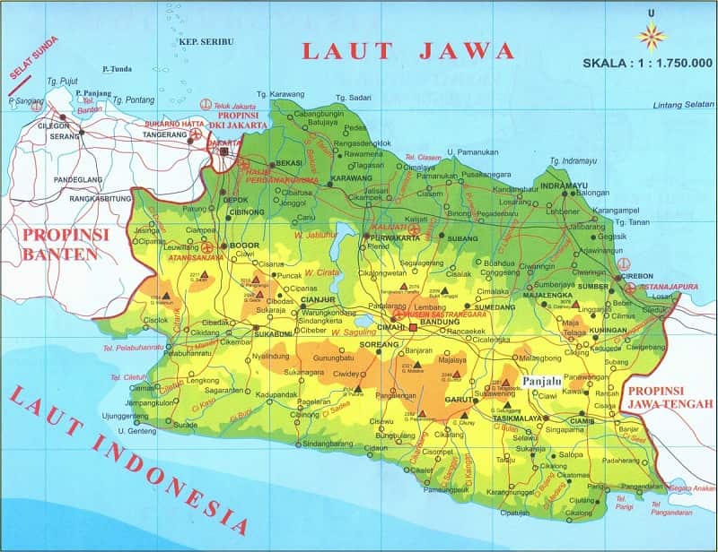 Peta Jawa Barat Lengkap Terbaru Gambar HD dan Keterangannya