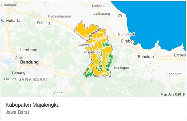Peta Kabupaten Majalengka Jawa Barat