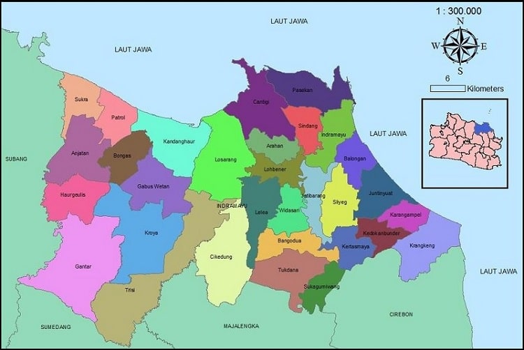Peta Kabupaten Indramayu