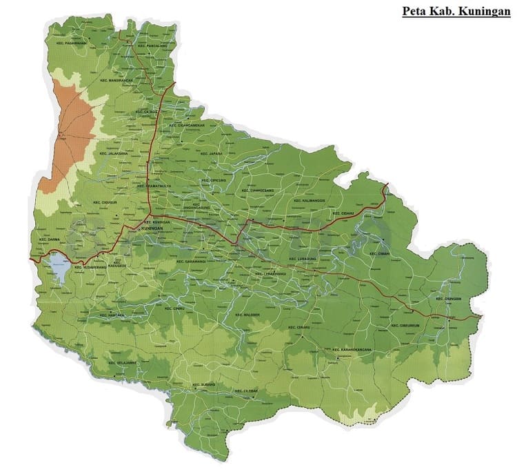Peta Kabupaten Kuningan