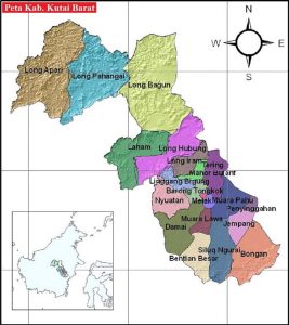 Peta Kabupaten Kutai Barat Terbaru HD Lengkap dan Keterangannya