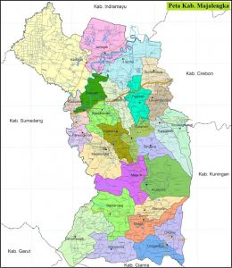 Peta Kabupaten Majalengka Jawa Barat HD Lengkap