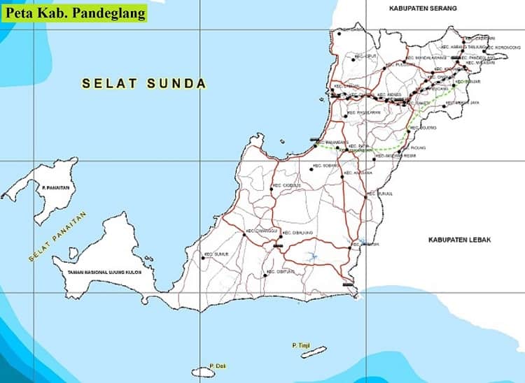 Peta Kabupaten Pandeglang HD