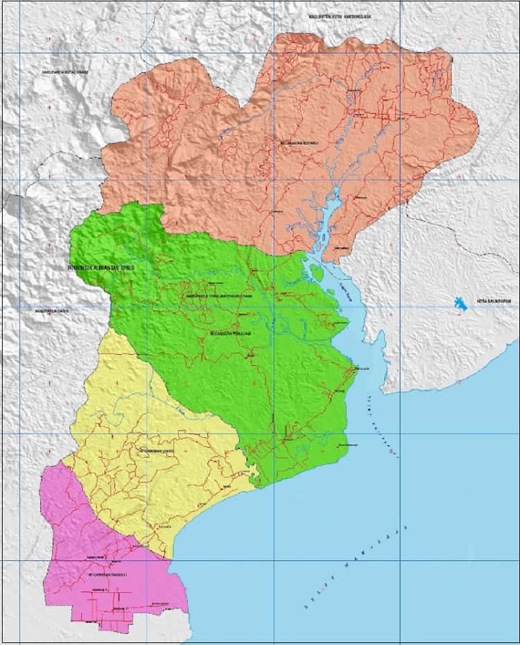 Peta Kabupaten Penajam Paser Utara
