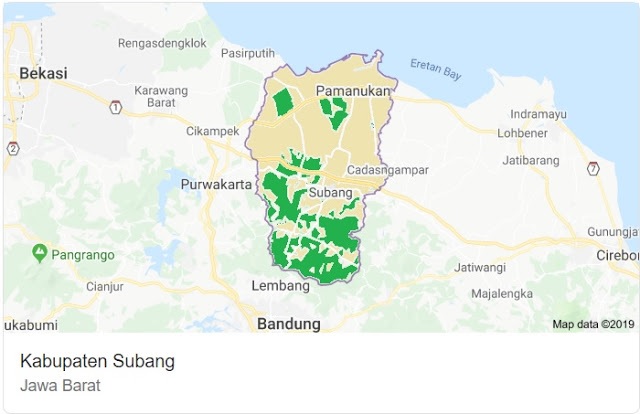 Peta Kabupaten Subang Jawa Barat