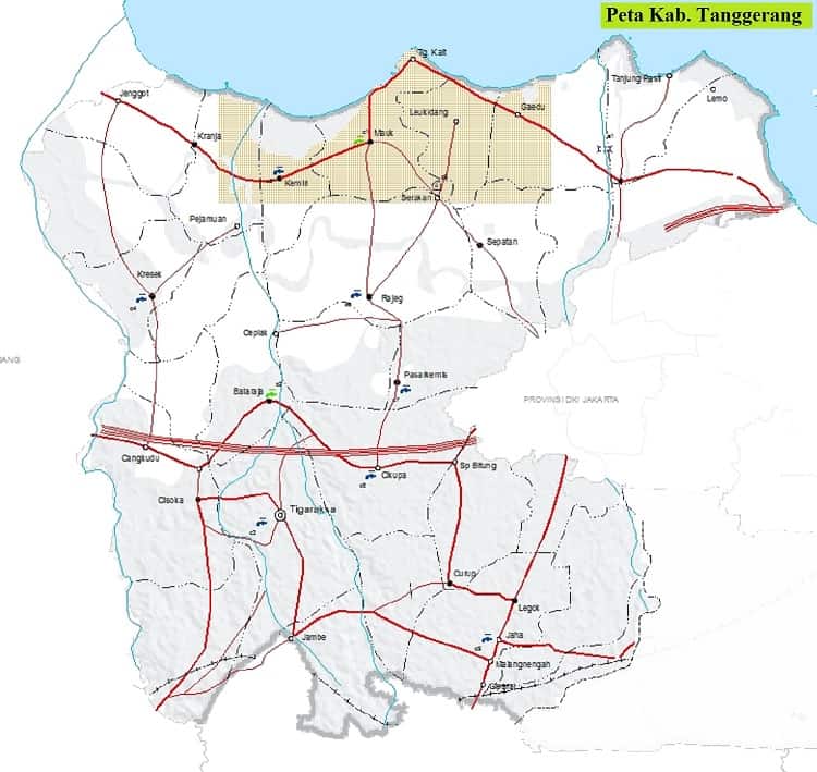 Peta Kabupaten Tangerang Banten HD