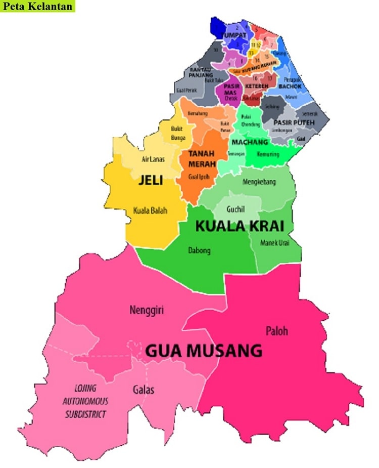 Peta Kelantan Malaysia