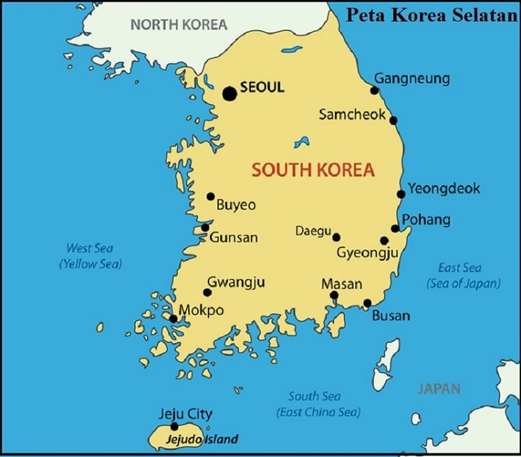 Peta Korea Selatan HD Lengkap