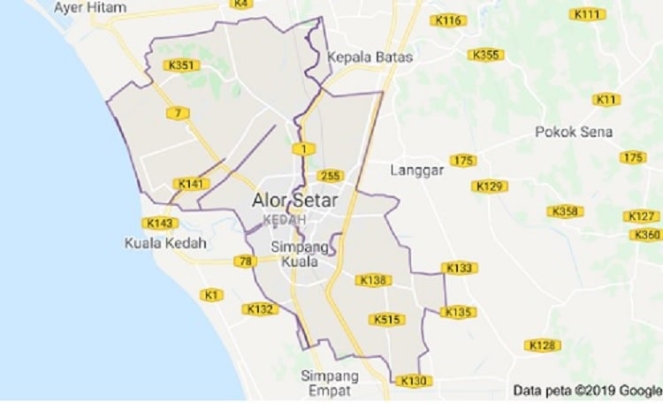 Peta Kota Alor Setar Malaysia