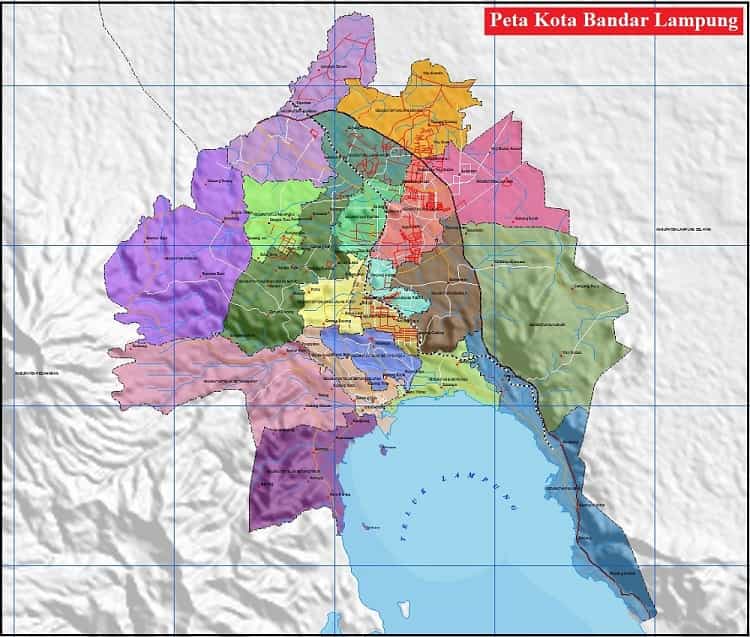 Peta Kota Bandar Lampung