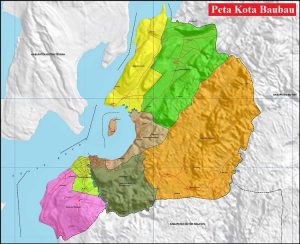 Peta Kota Baubau Sulawesi Tenggara Terbaru Lengkap dan Keterangannya