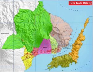 Peta Kota Bitung Sulawesi Utara Terbaru HD dan Keterangannya