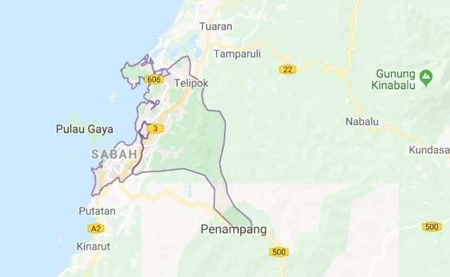 Peta Kota Kinabalu