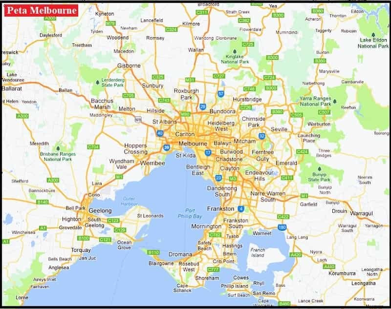 Peta Kota Melbourne