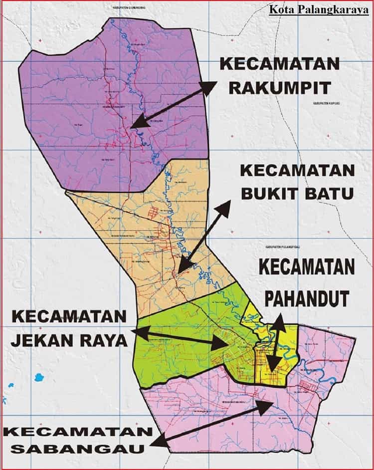 Peta Kota Palangkaraya