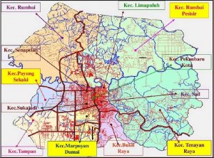Peta Kota Pekanbaru Gambar HD Lengkap dan Keterangannya