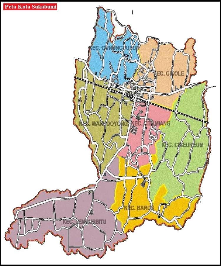 Peta Kota Sukabumi