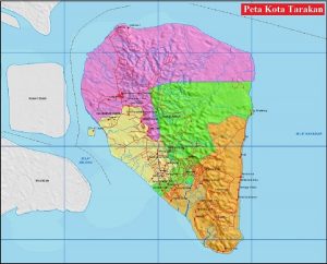 Peta Kota Tarakan Kalimantan Utara Lengkap Gambar HD