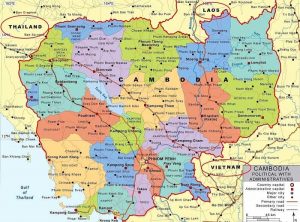 Peta Negara Kamboja Gambar HD Lengkap dan Keterangannya