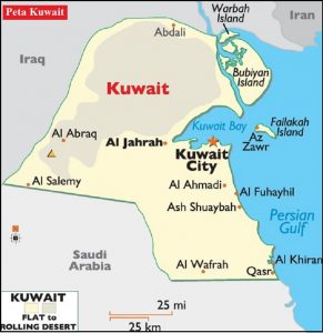 Peta Negara Kuwait Gambar HD, Ibu Kota dan Keterangannya