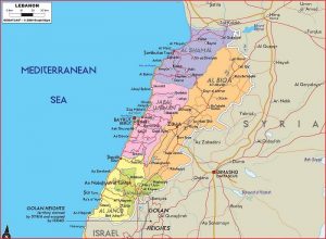 Peta Negara Lebanon Terbaru Beserta Ibu Kota dan Keterangannya