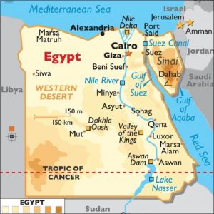 Peta Negara Mesir Gambar Ukuran Besar dan Keterangannya