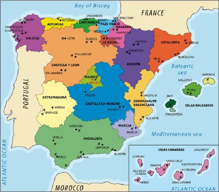 Peta Negara Spanyol