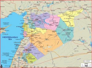 Peta Negara Suriah Terbaru Gambar HD dan Keterangannya