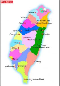 Peta Negara Taiwan Gambar Lengkap dan Sekitarnya