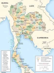 Peta Negara Thailand Lengkap Gambar HD dan Keterangannya