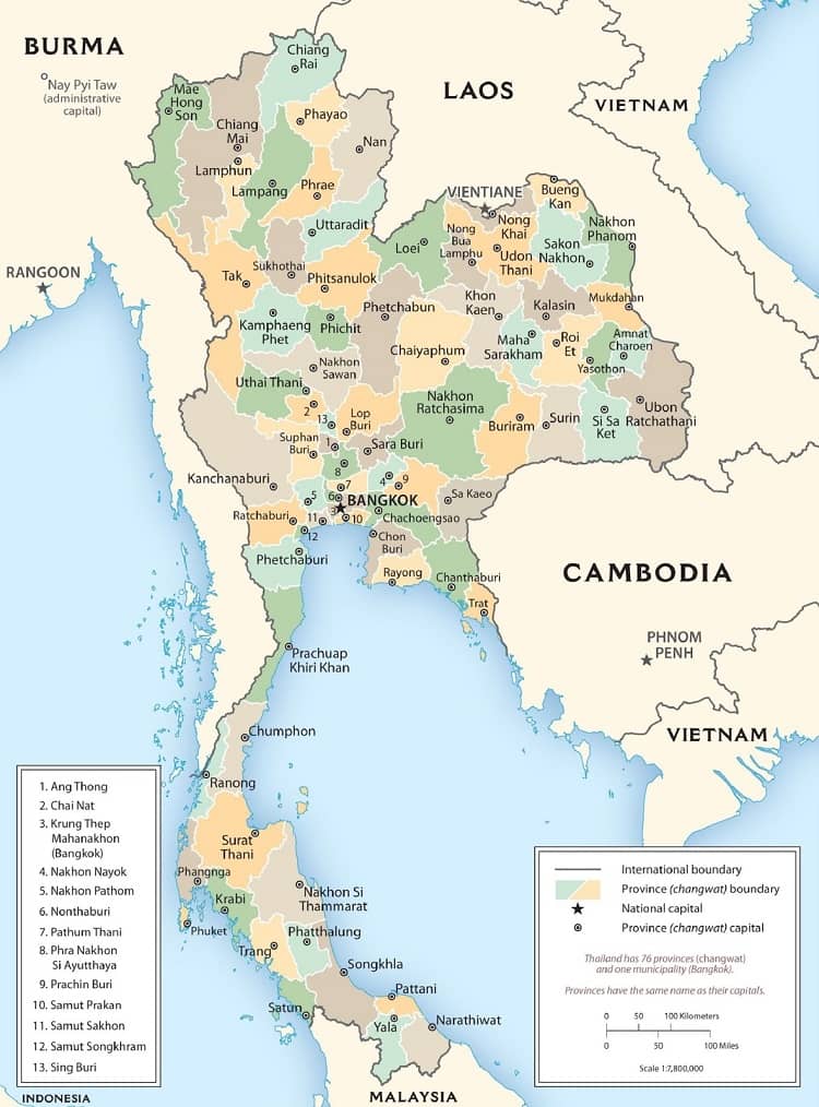 Peta Negara Thailand