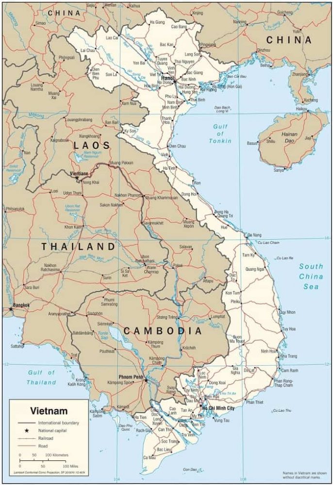 Peta Negara Vietnam