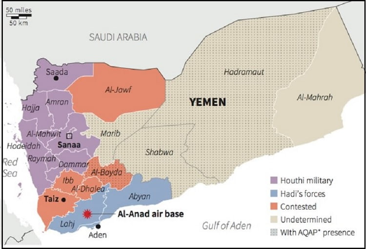 Peta Negara Yaman