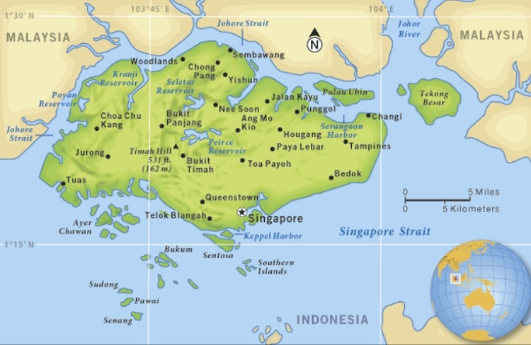 Peta Singapura di Atlas