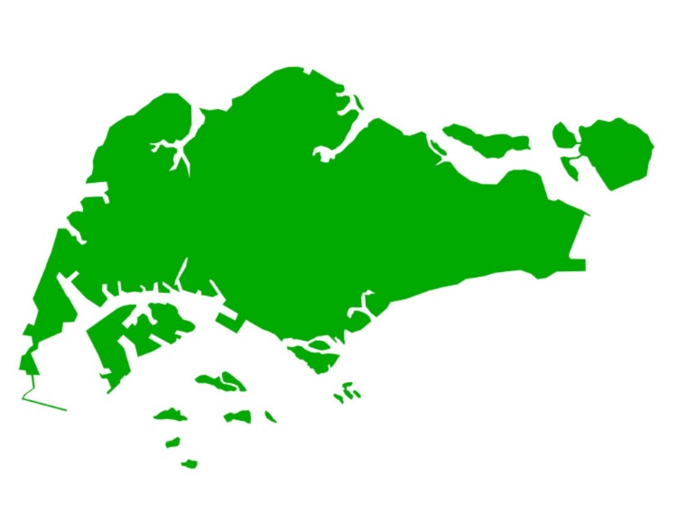 Peta Singapura PNG Vector Gambar Ukuran Besar