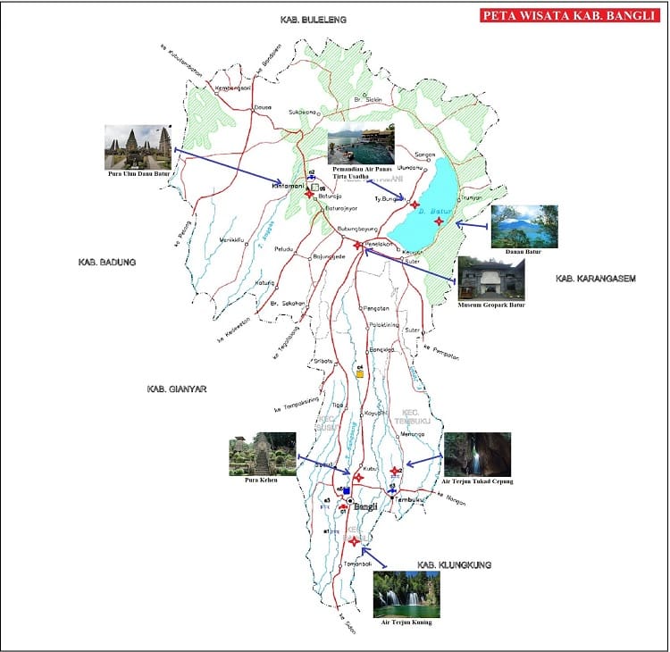 Peta Wisata Kabupaten Bangli