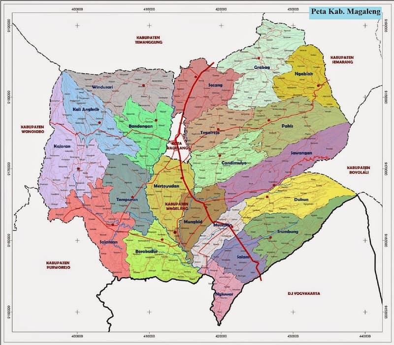 Gambar Peta Kabupaten Magelang
