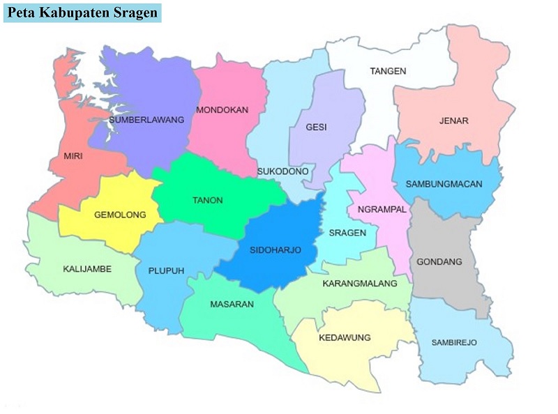 Peta Kabupaten Sragen