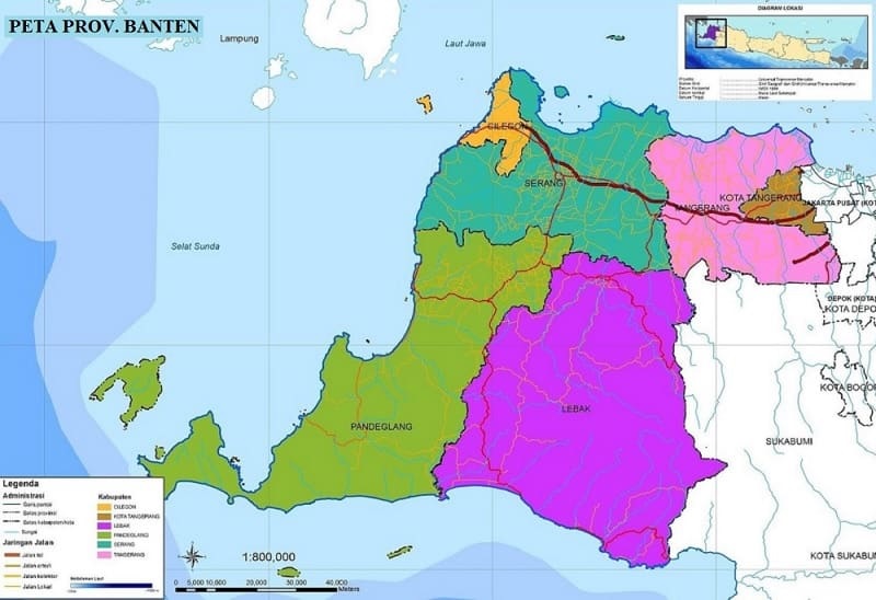 Gambar Peta Provinsi Banten
