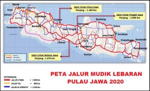 Jalur Mudik Lebaran Pulau Jawa 2020 Gambar Peta HD Lengkap