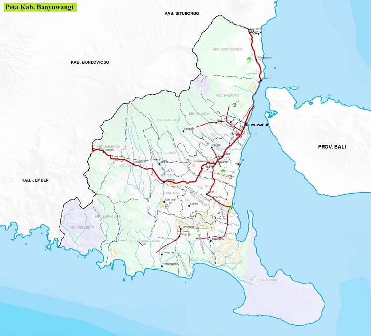 Peta Jalan Kabupaten Banyuwangi